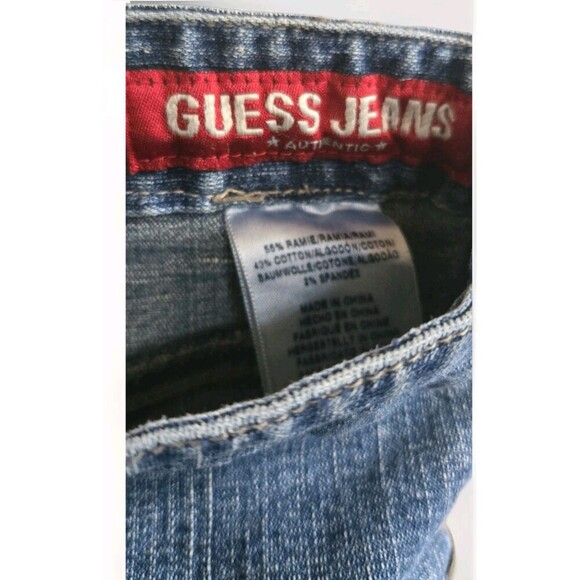 Guess Girls Western Jeans Floral Embroidered Wide Split Hem Size 10 - Picture 5 of 10